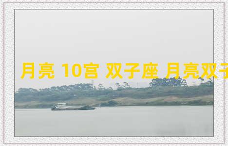 月亮 10宫 双子座 月亮双子第10宫